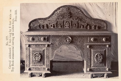 View of a sideboard, F. Beato Limited, C Road, Mandalay, Burma (now Myanmar)