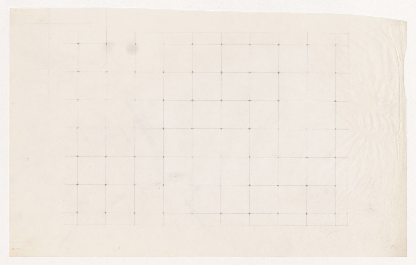 Unused sheet with ruled grid