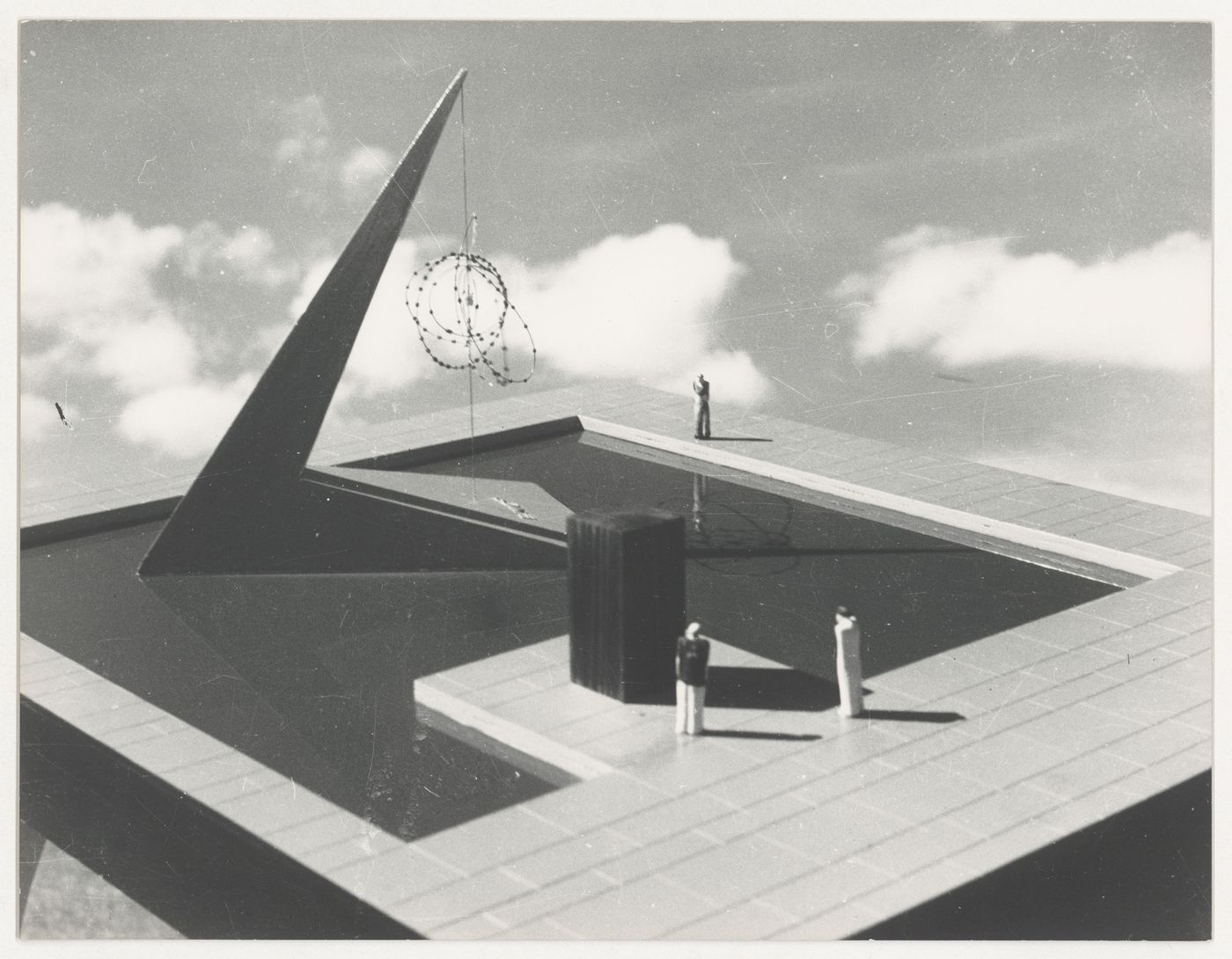 View of the model for the Atomic Energy Monument, Panjab University, Sector 14, Chandigarh, India