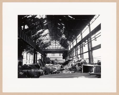 Open hearth being demolished, Sydney Steel Corporation, Sydney, Nova Scotia, from the series The Forms of Canadian Industrial Architecture