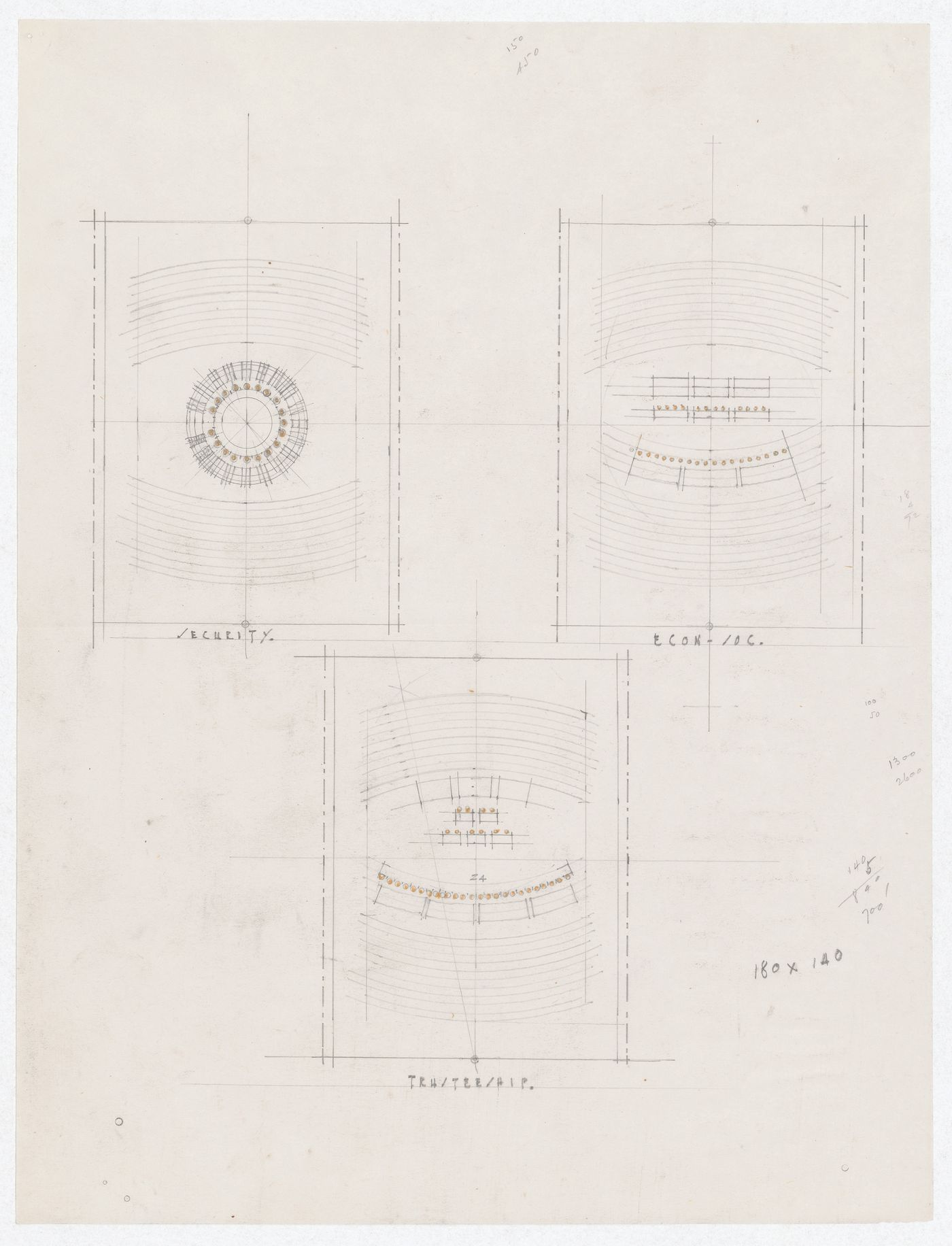 Plans pour Palais des Nations-Unies, New York, États-Unis