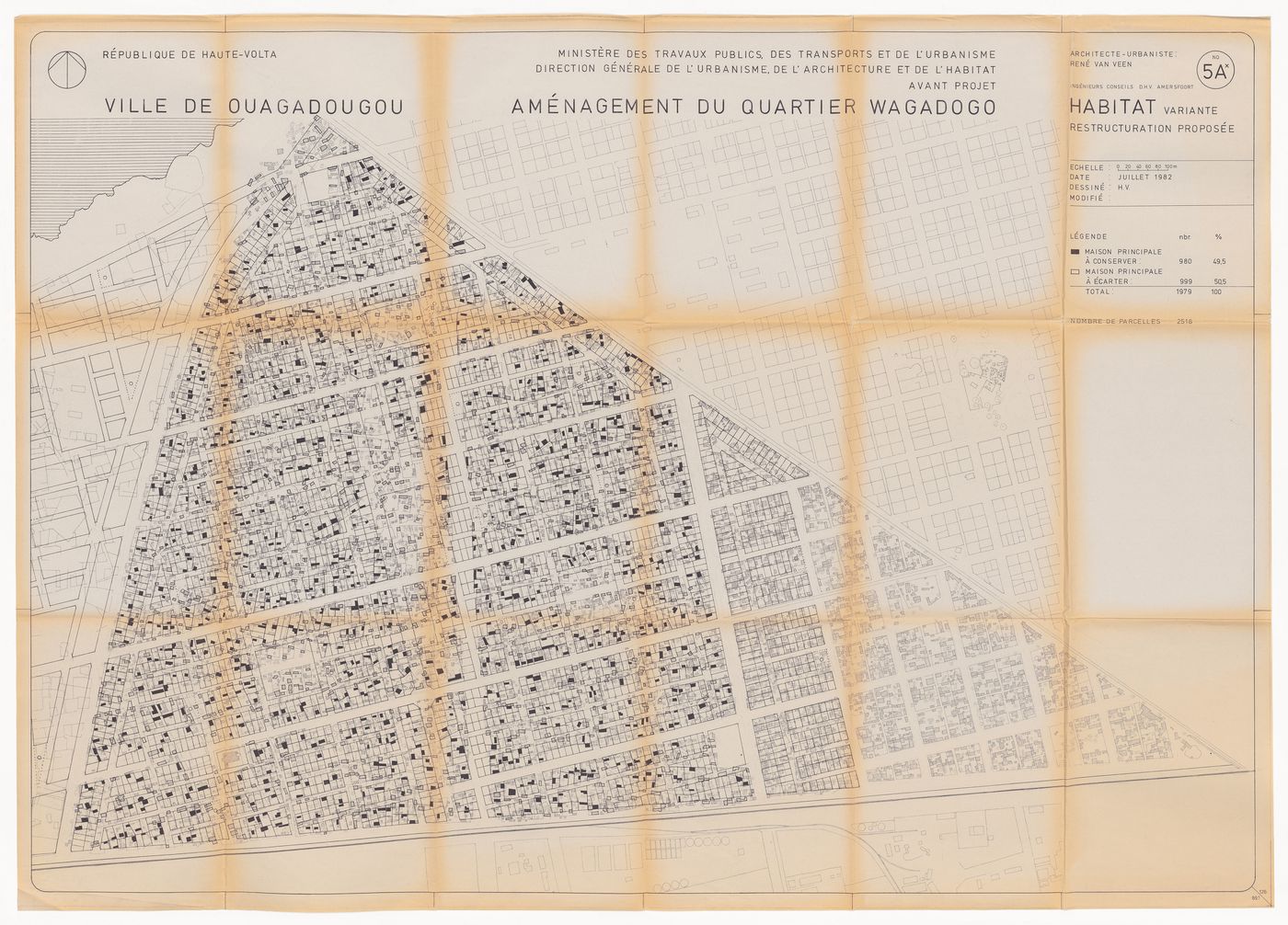 Plan for the Ouagadougou suburbs restructuring project, Burkina Faso