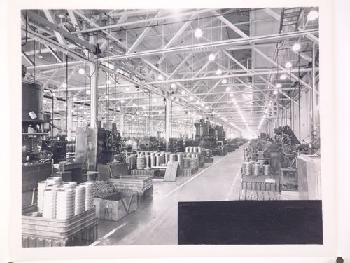 Interior view of the addition to the East Manufacturing Building, Wright Aeronautical Corporation Airplane Engine Plant, Paterson, New Jersey