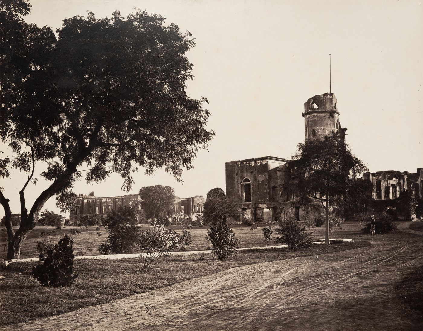 View of the ruins of the Residency Complex, Lucknow, India