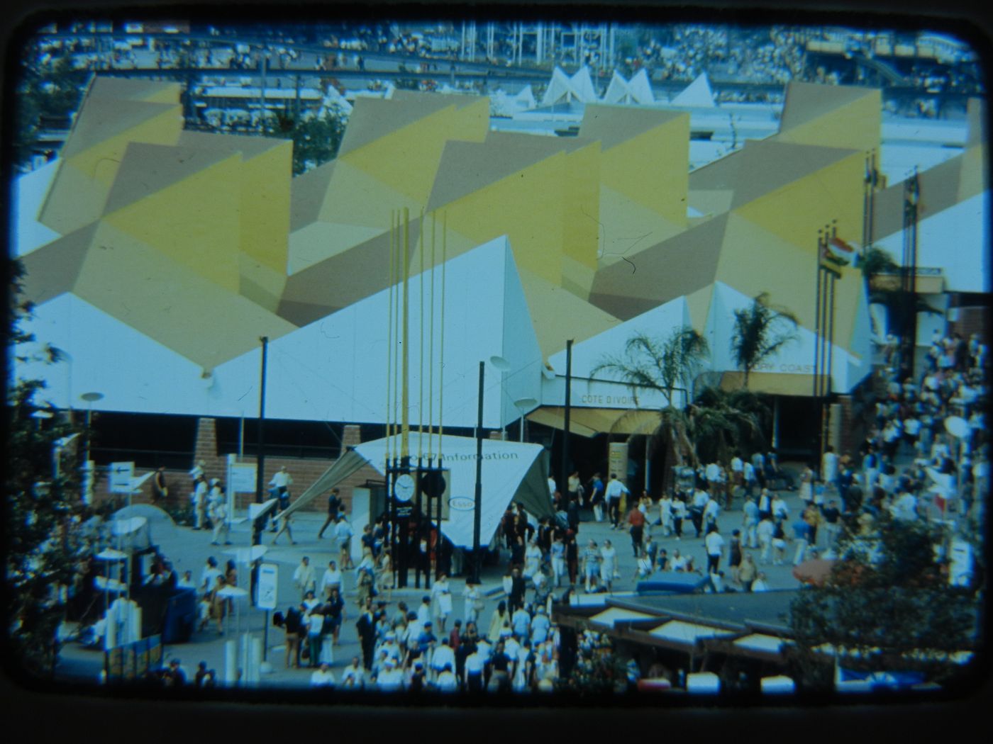 View of the Africa Place, Expo 67, Montréal, Québec