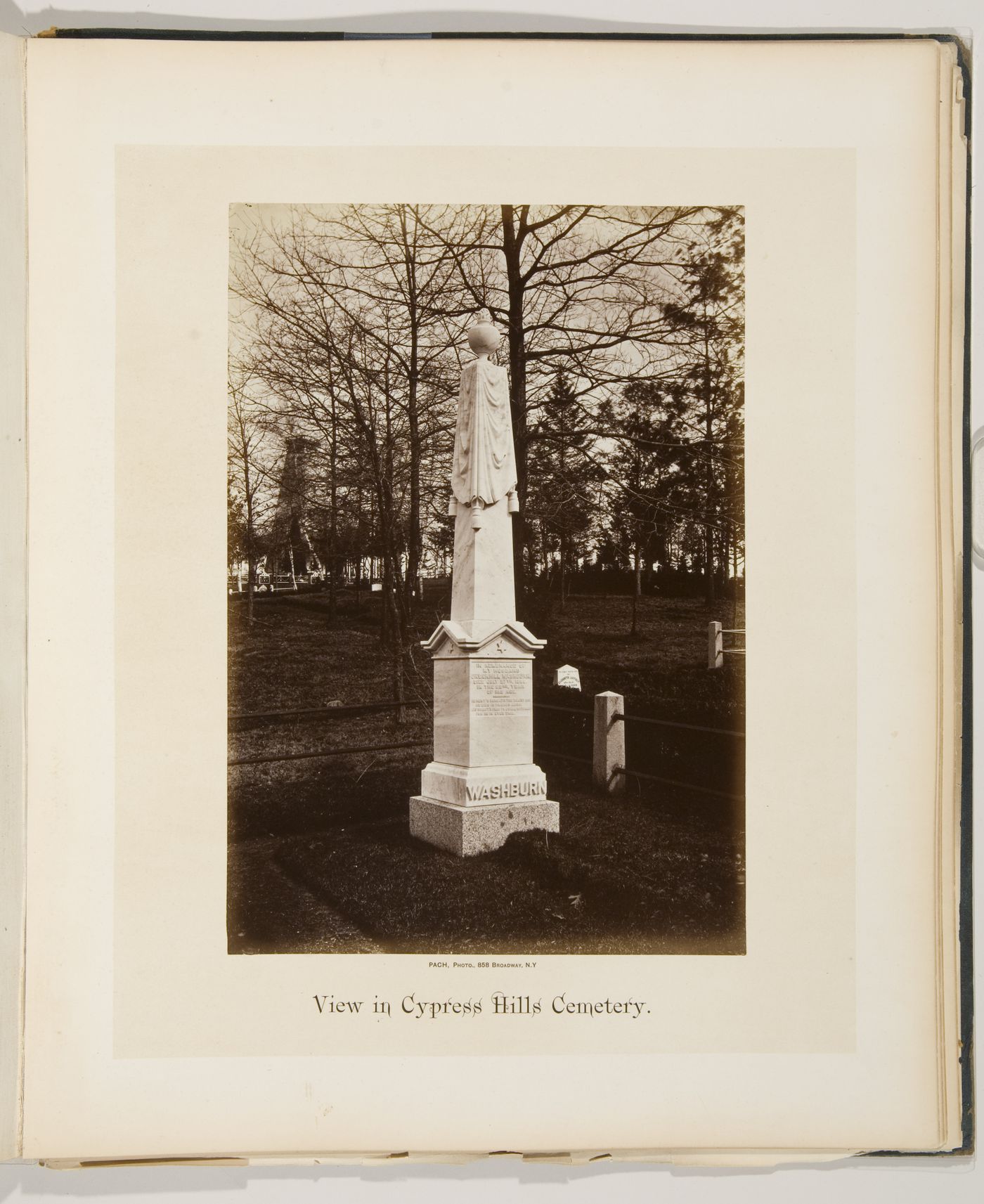 View of a tombstone, Cypress Hills Cemetery, Brooklyn, New York City, New York