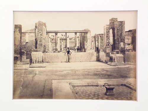 View of ruins of Pompeii, Italy