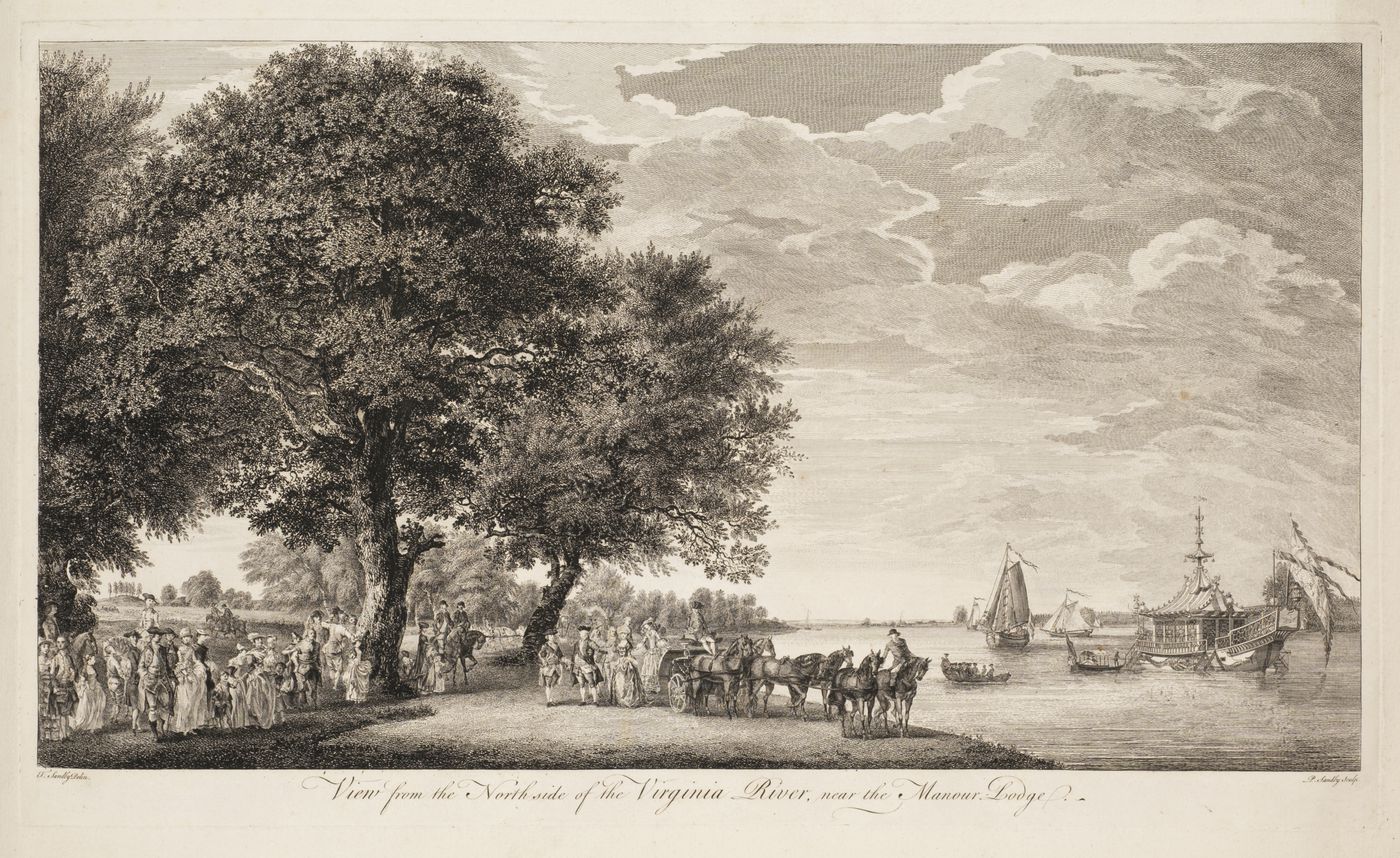 View of the Chinese Junk from the north side of Virginia Water