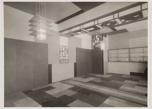 Interior view, Alfa Romeo showroom, rue Marbeuf, Paris, France