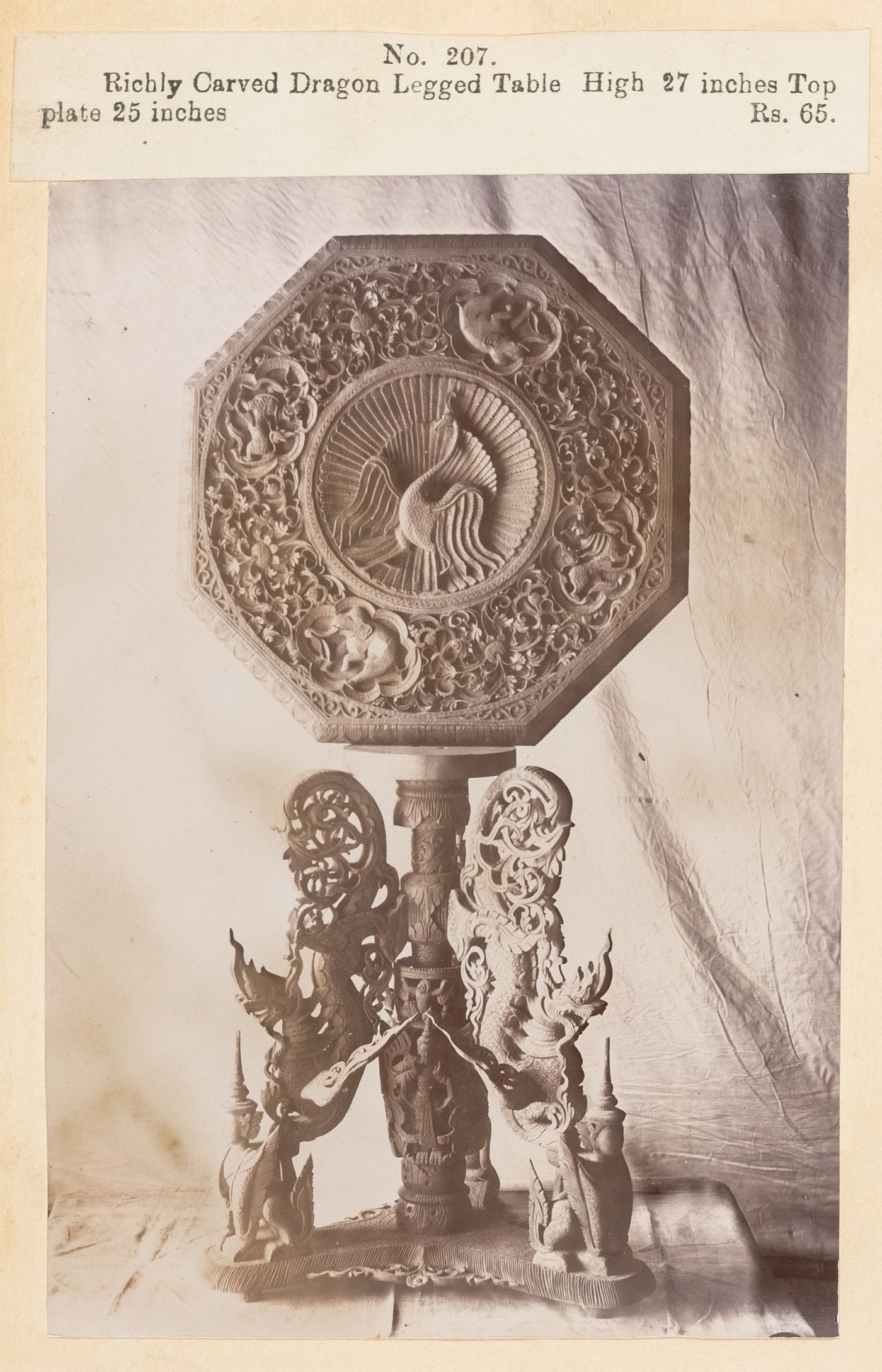 View of tables, F. Beato Limited, C Road, Mandalay, Burma (now Myanmar)