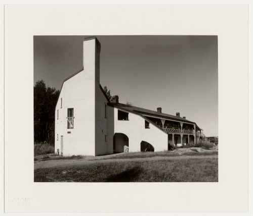 View of the lateral and principal façades of the Ormen Lange Building of Rudolf Steiner Teachers College, Järna, Sweden