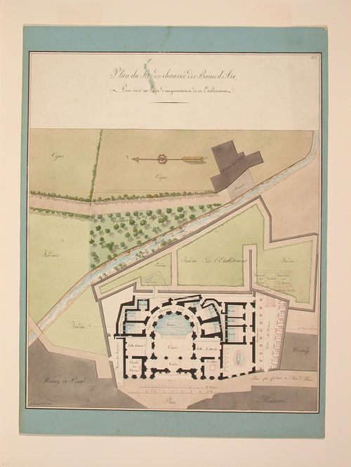 Drawing for the enlargement of the Baths at Aix-en-Savoie