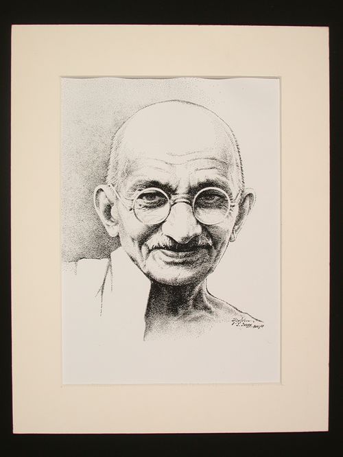Portrait du Mahatma Gandhi