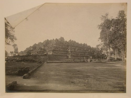 Northwest view of the temple of Borobudur, Borobudur, Indonesia