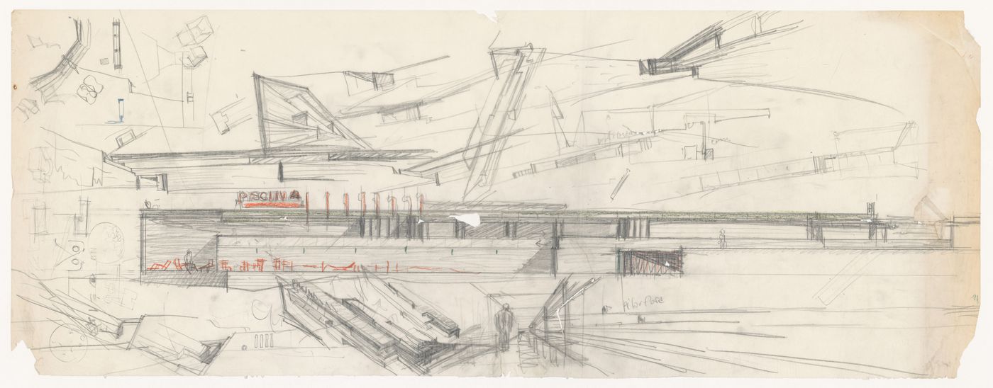 Sketches for Piscina das Marés [Ocean swimming pool], Leça da Palmeira, Matosinhos, Portugal