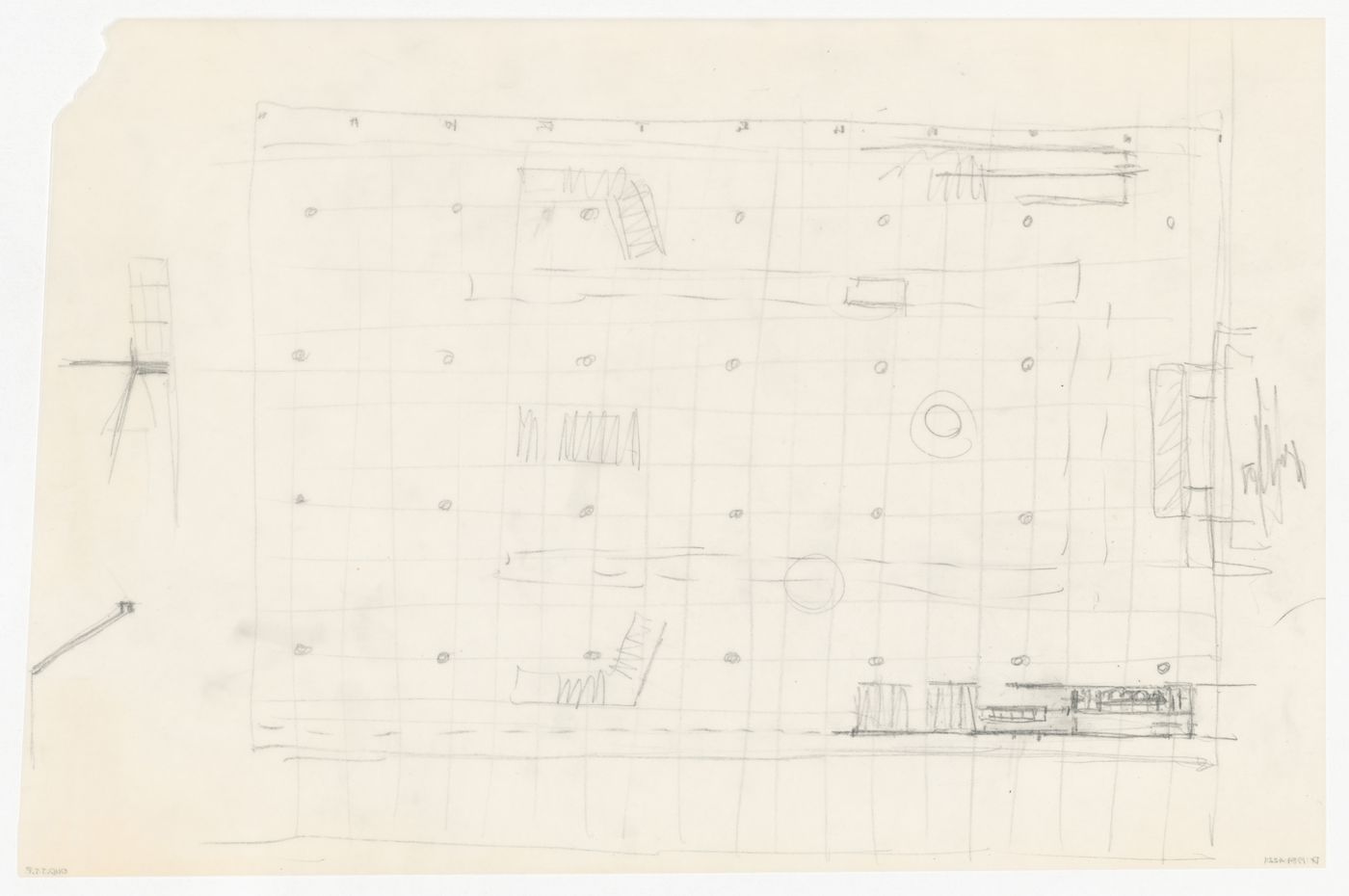 Sketch ground floor plan for the Congress Hall Complex, The Hague, Netherlands