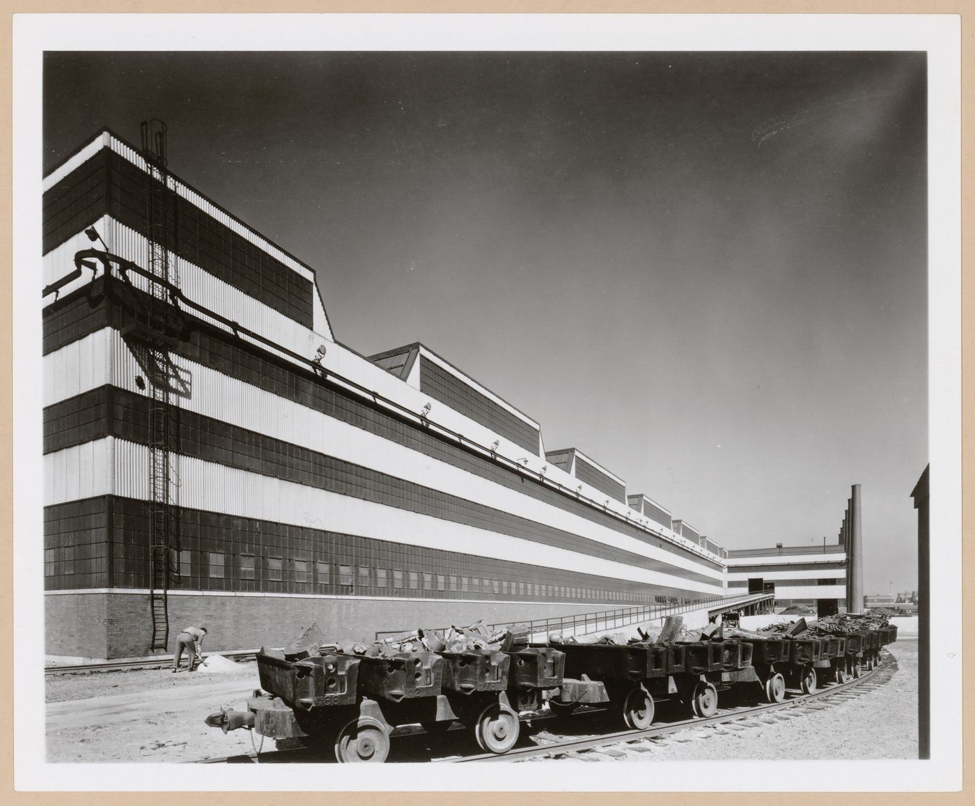 View of the principal façade of the Manufacturing Building from the northeast, American Steel Foundries Cast Armor Plant, East Chicago, Indiana