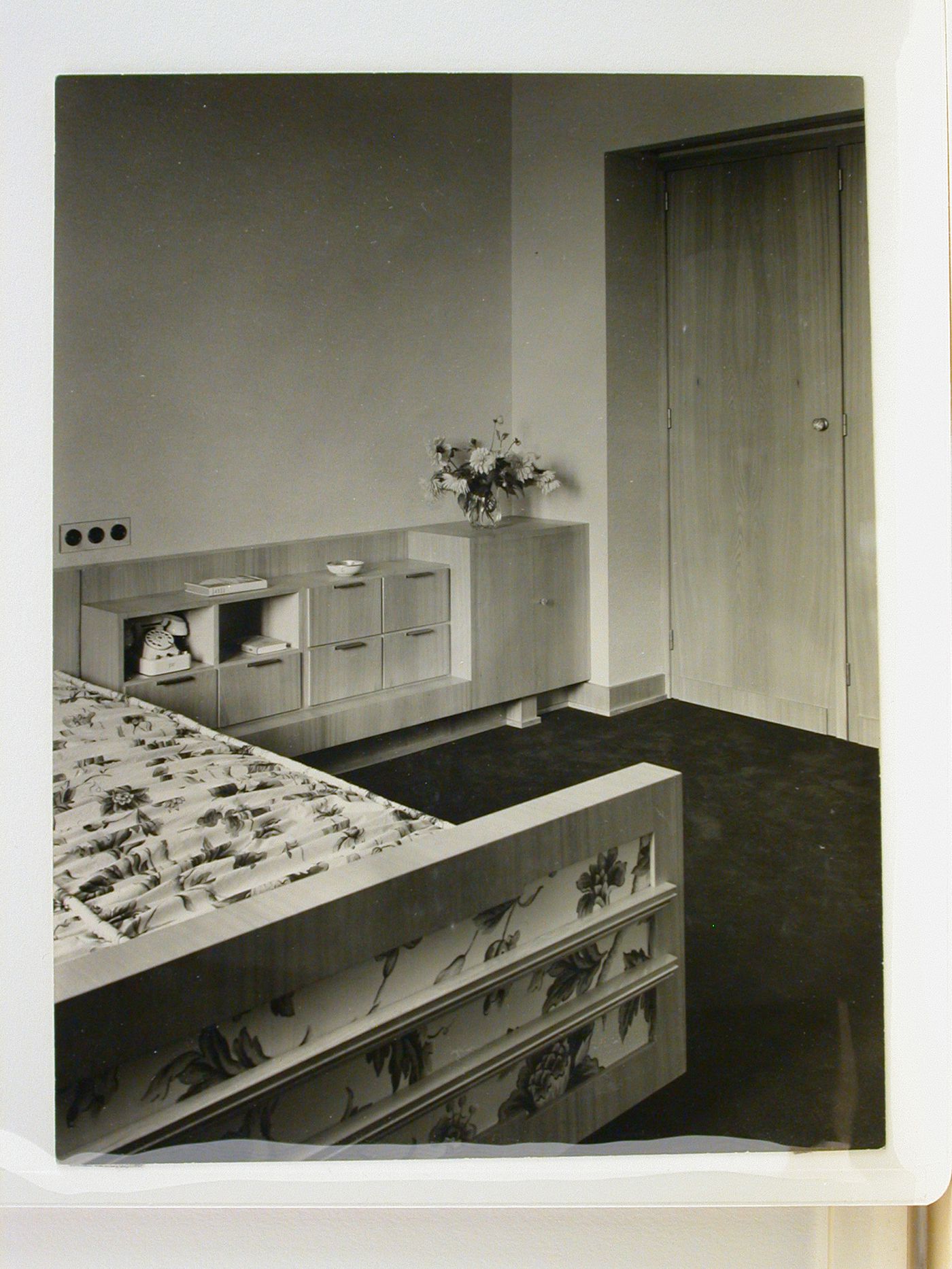 Interior view of the madam's bedroom of Haus "Sch" on the Ruhr River, Germany