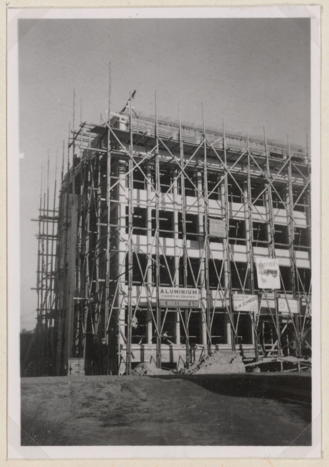 Exterior view of the Esveha Office Building under construction, Rotterdam, Netherlands