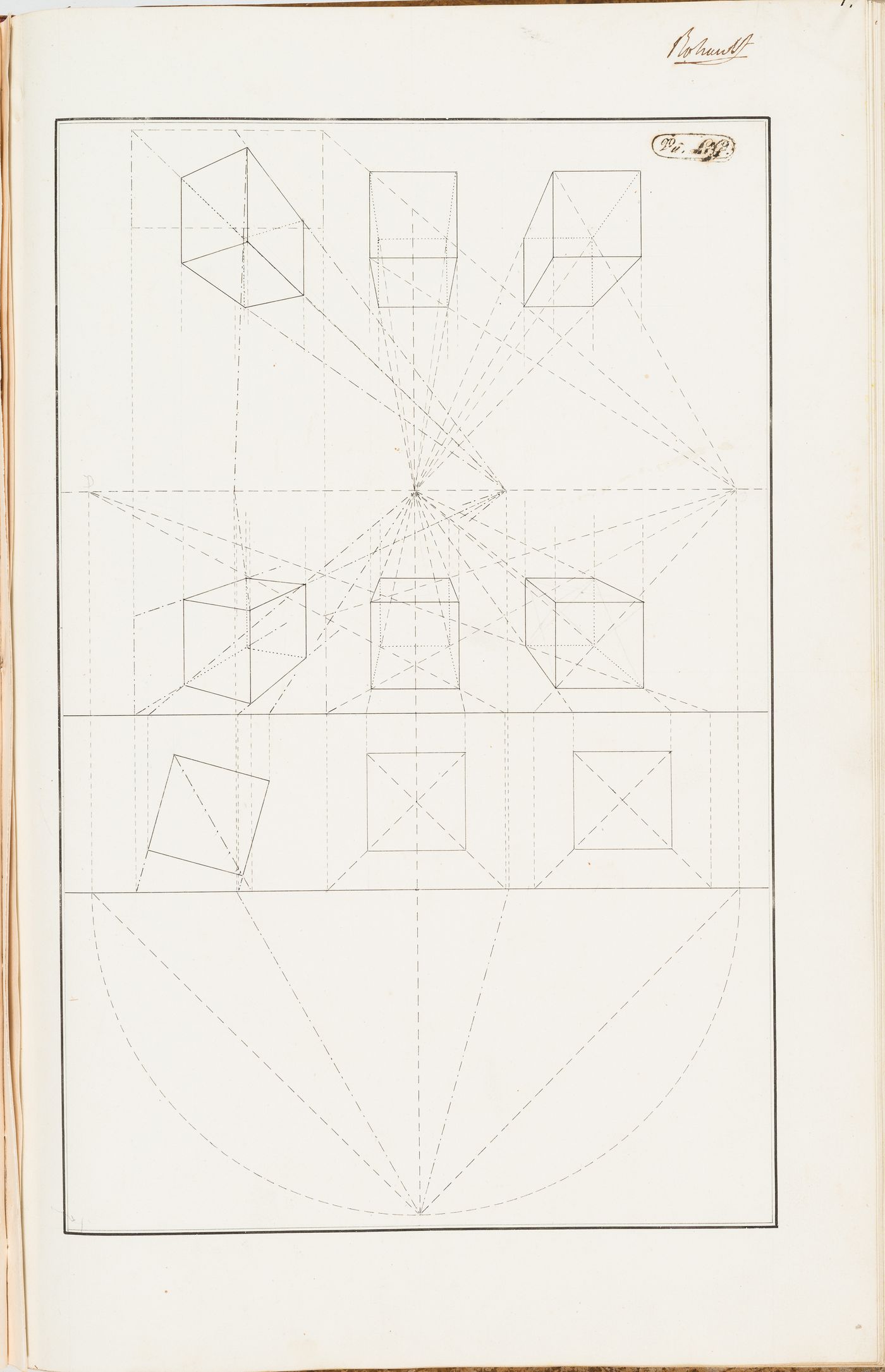 Exercise for cubes shown in perspective