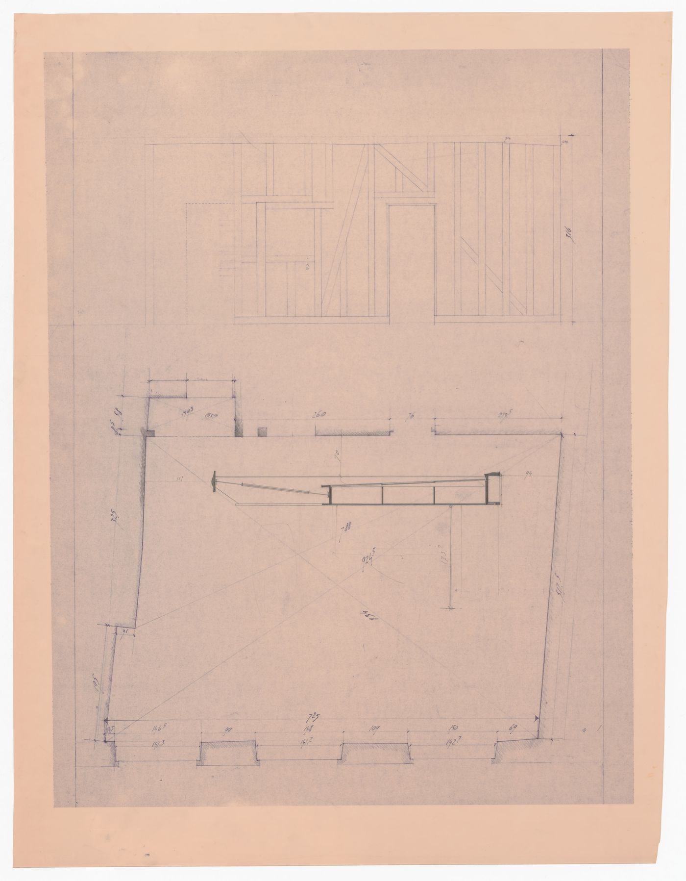 Elevation and survey drawing for Casa per Vittorio Matino, Otranto, Italy