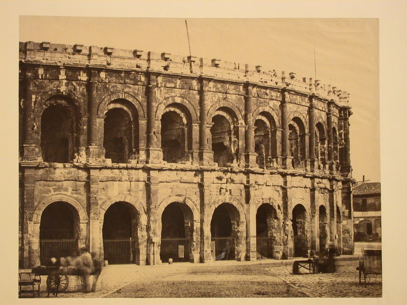 Exterior view of amphitheater, Nîmes, France