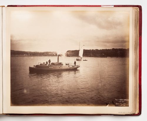View of the Forth Bridge under construction, Firth of Forth, Scotland, United Kingdom