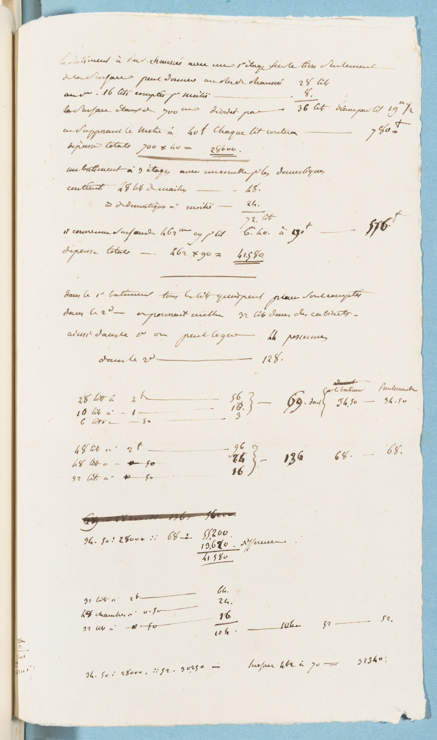 Project for housing for M. Busche [?]: Cost estimate