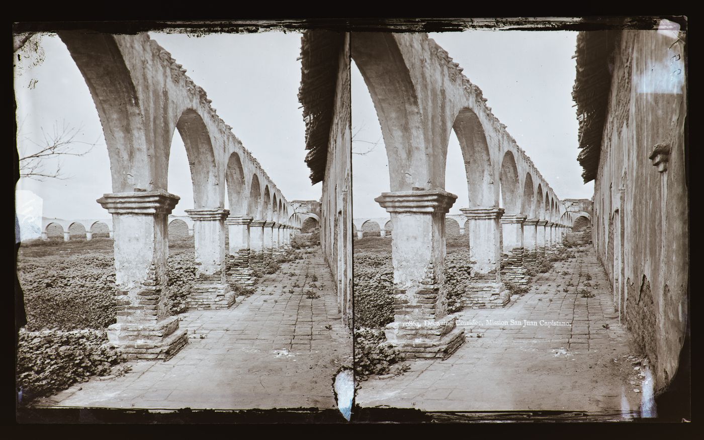 Stereograph of Mission San Juan Capistrano, California, USA