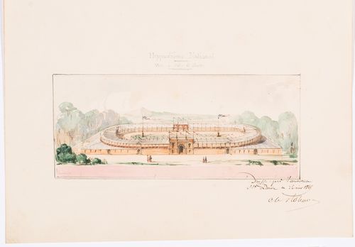 Hippodrome national, Paris: Perspective view
