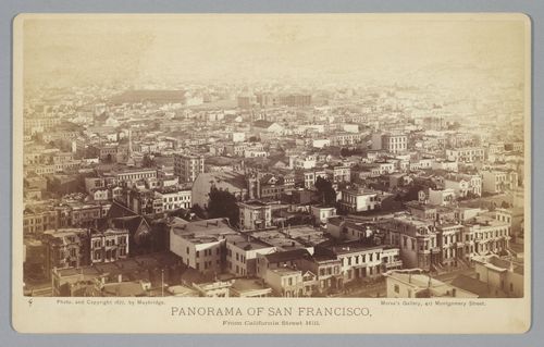 Section 9 of 11 of Panorama of San Francisco, from California Street Hill, California