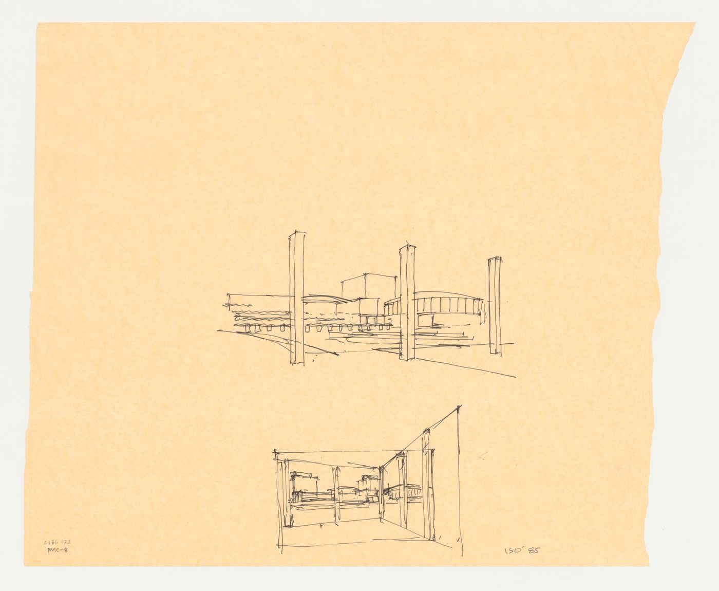 Perspective sketches for the Phoenix Municipal Government Center Competition