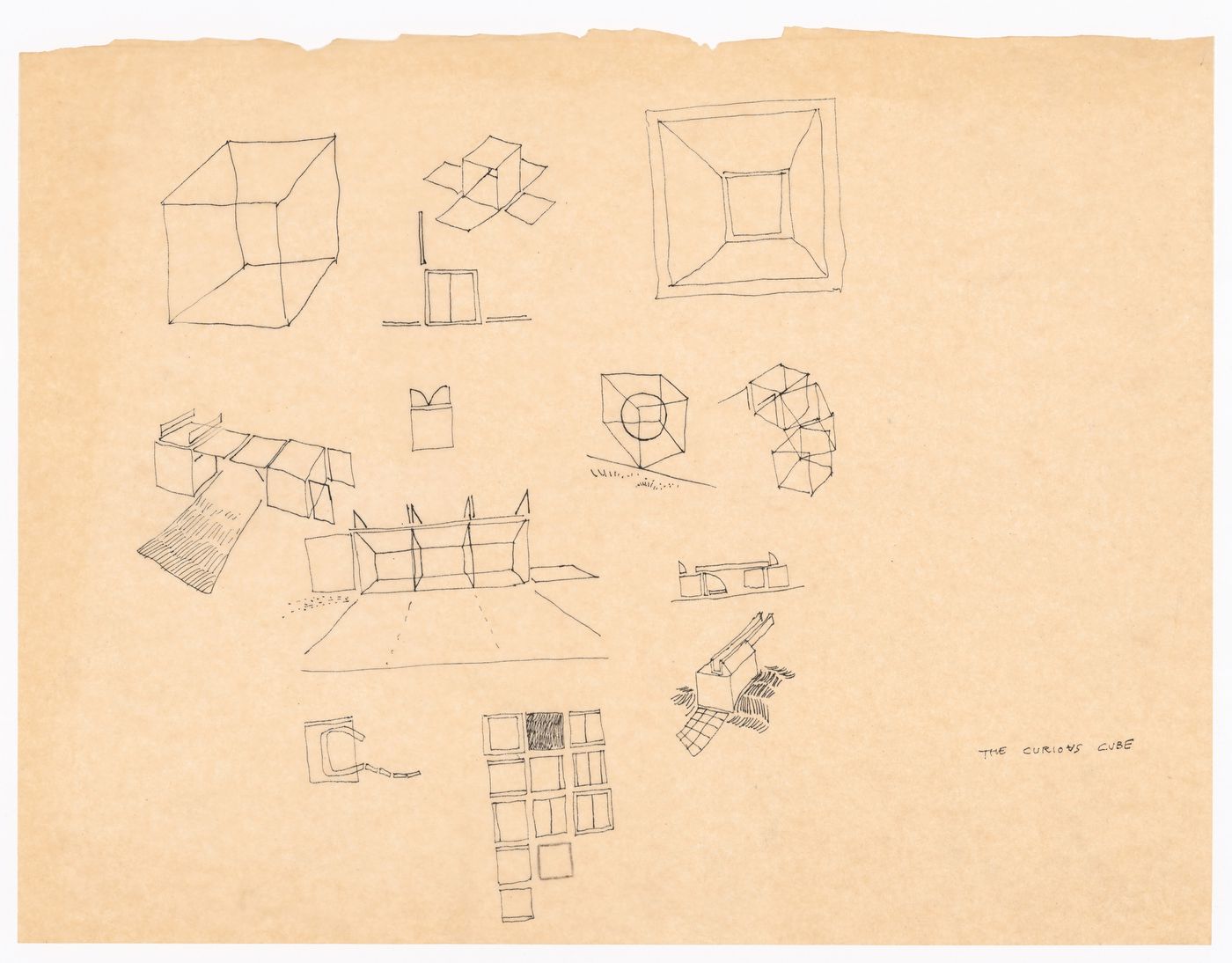 Sketched designs for cubes and components for Generator