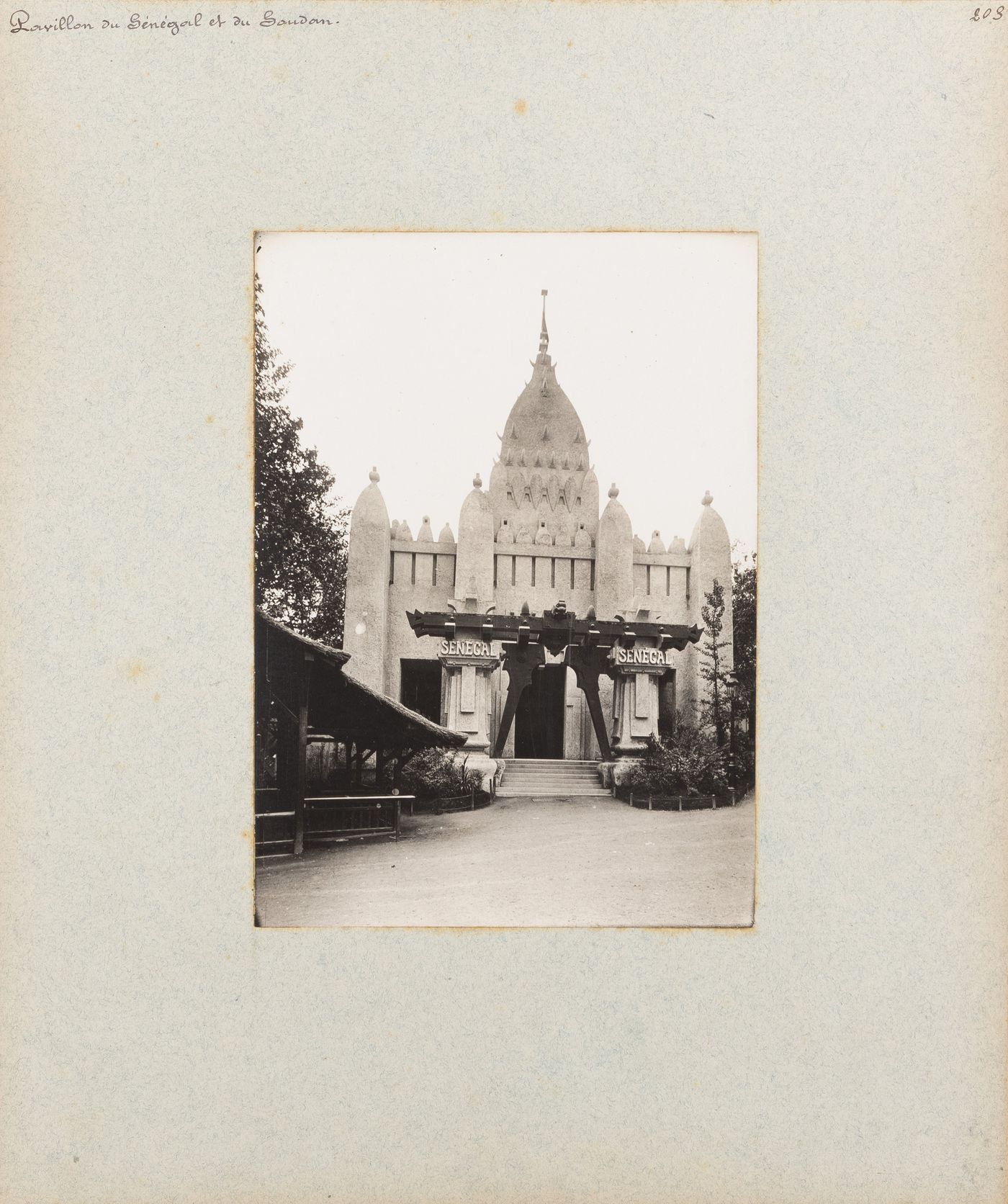 View of Pavillon du Sénégal et du Soudan, Exposition universelle, 1900, Paris, France