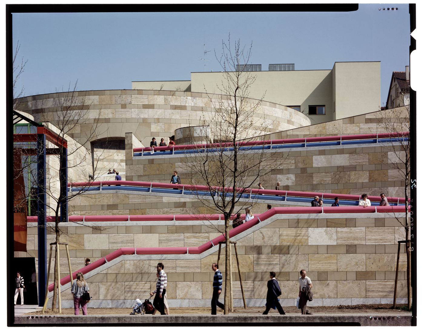 View of the public footpaths, Staatsgalerie, Stuttgart, Germany