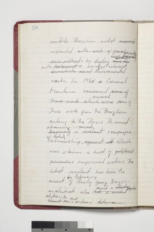 Notes about the Sao Paulo Biennal from the Red and grey notebook