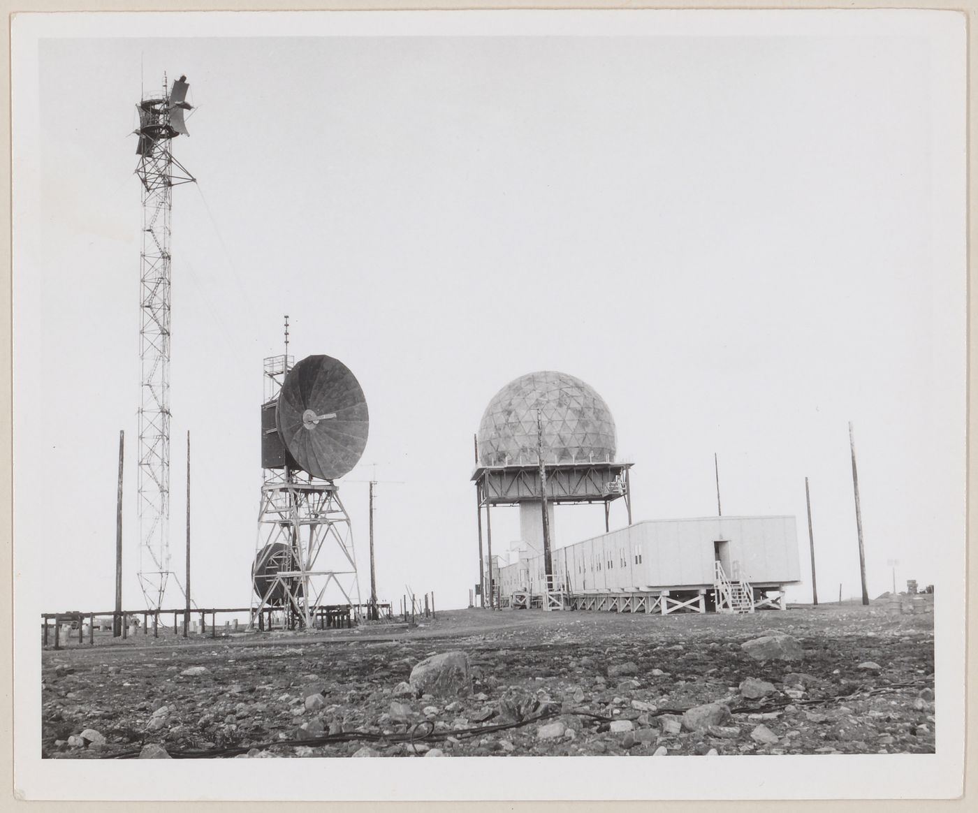 View of DEW Line radar station BAR-3, Tuktoyaktuk, Northwest Territories, Canada