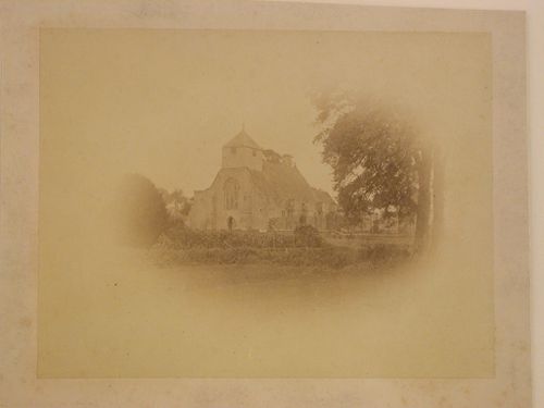 View of the west and south façades of the Church of All Saints, Whiteparish, Wiltshire, England