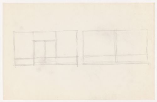 Sketch elevation for windows and sketch elevation for entrance for the Metallurgy Building, Illinois Institute of Technology, Chicago