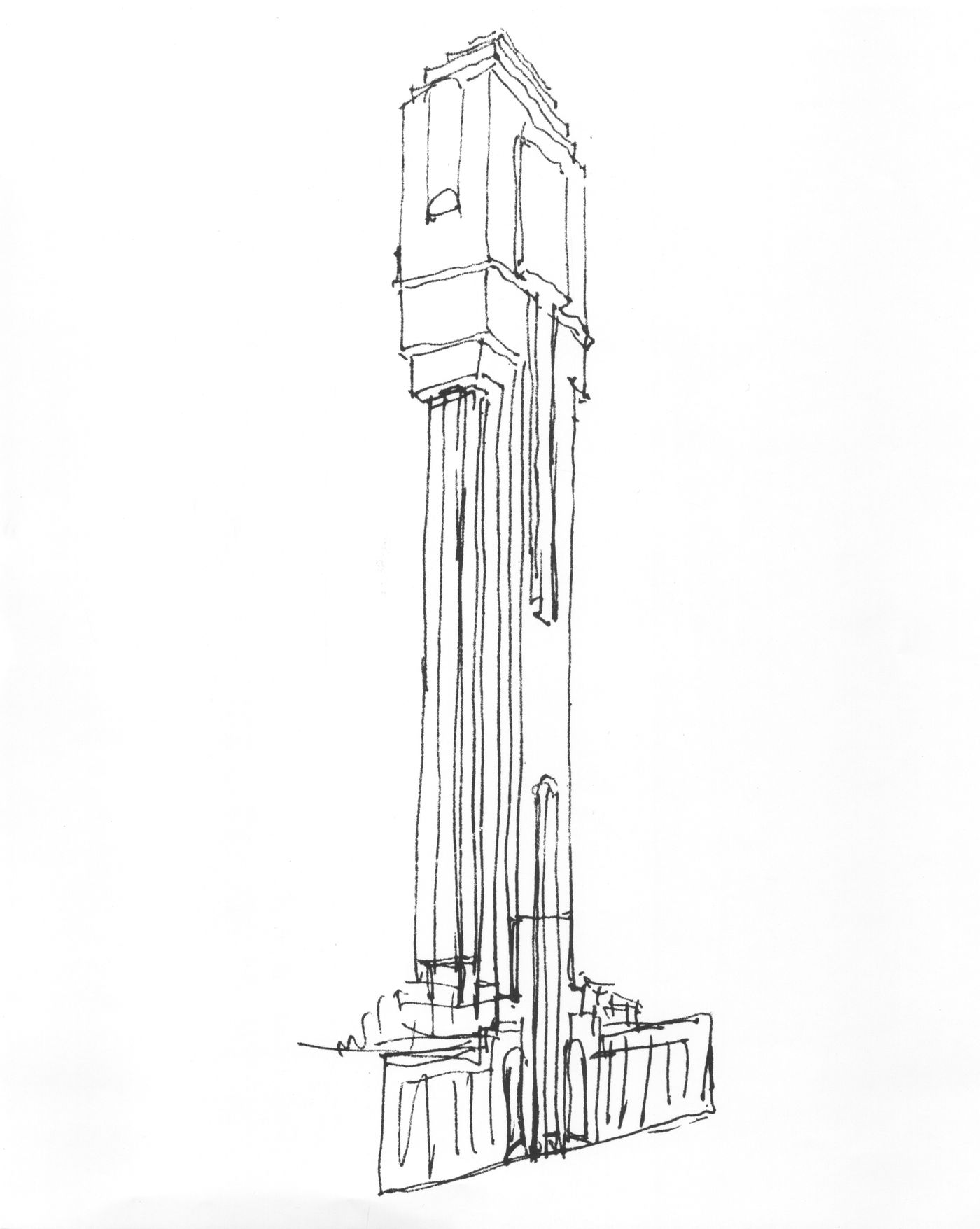 Advanced study perspective of tower A, advanced study perspective and plan of tower B