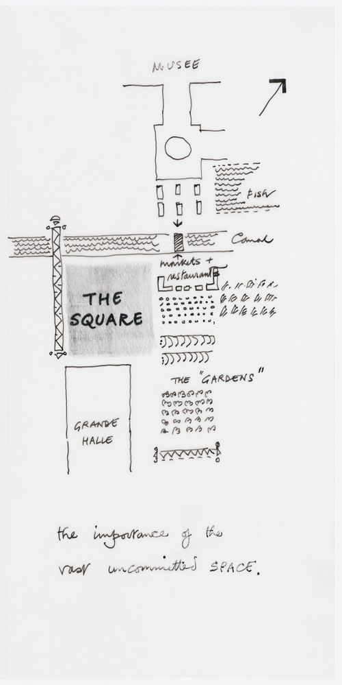 Concours international, Parc de la Villette, Paris: entry by Cedric Price: text with plan