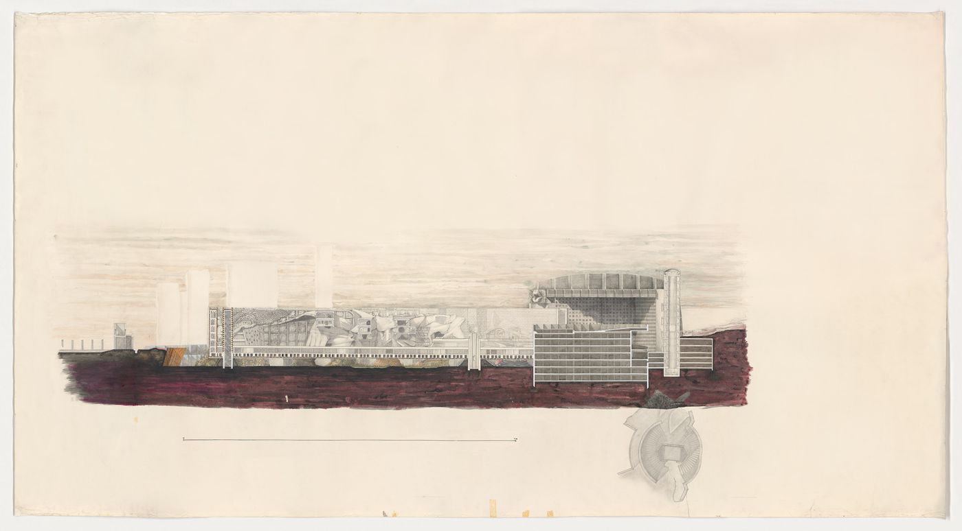 Section for Pahlavi National Library Competition, Tehran, Iran