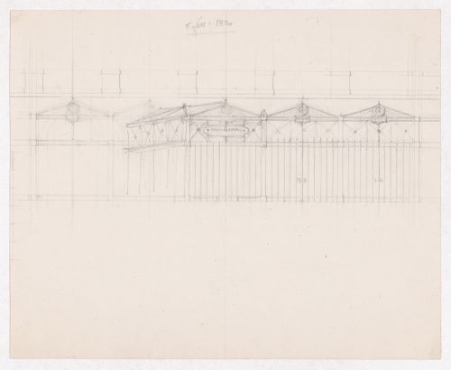 Sketch elevation for Boucherie, Marché des Carmes, Paris