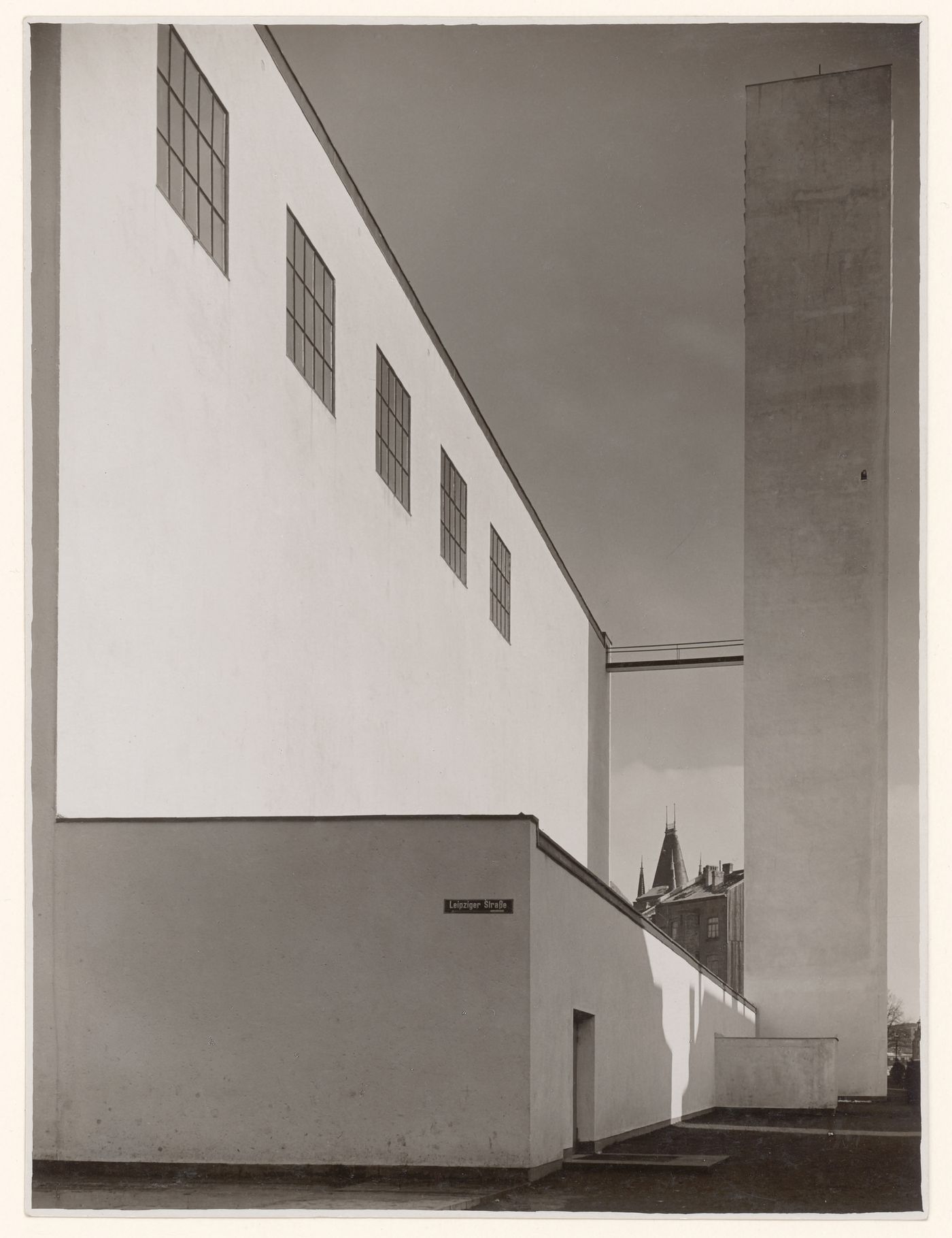 Exterior view with tower and façade Leipziger Strasse in the foreground, Church Corpus Christi, Aachen, Germany