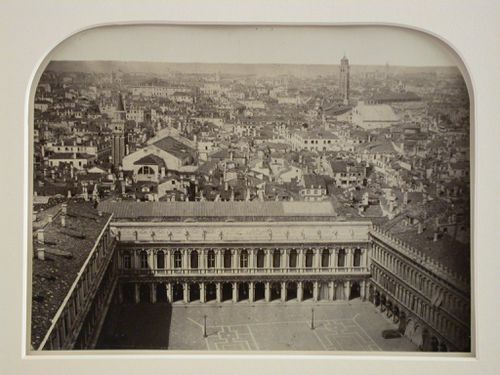 View from the Campanile showing end of Piazza,  Venice, Italy