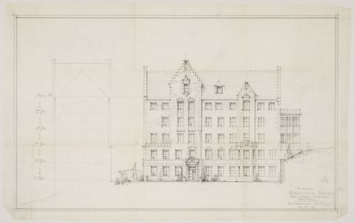 Montréal Neurological Institute, Montréal, Québec: elevation and section