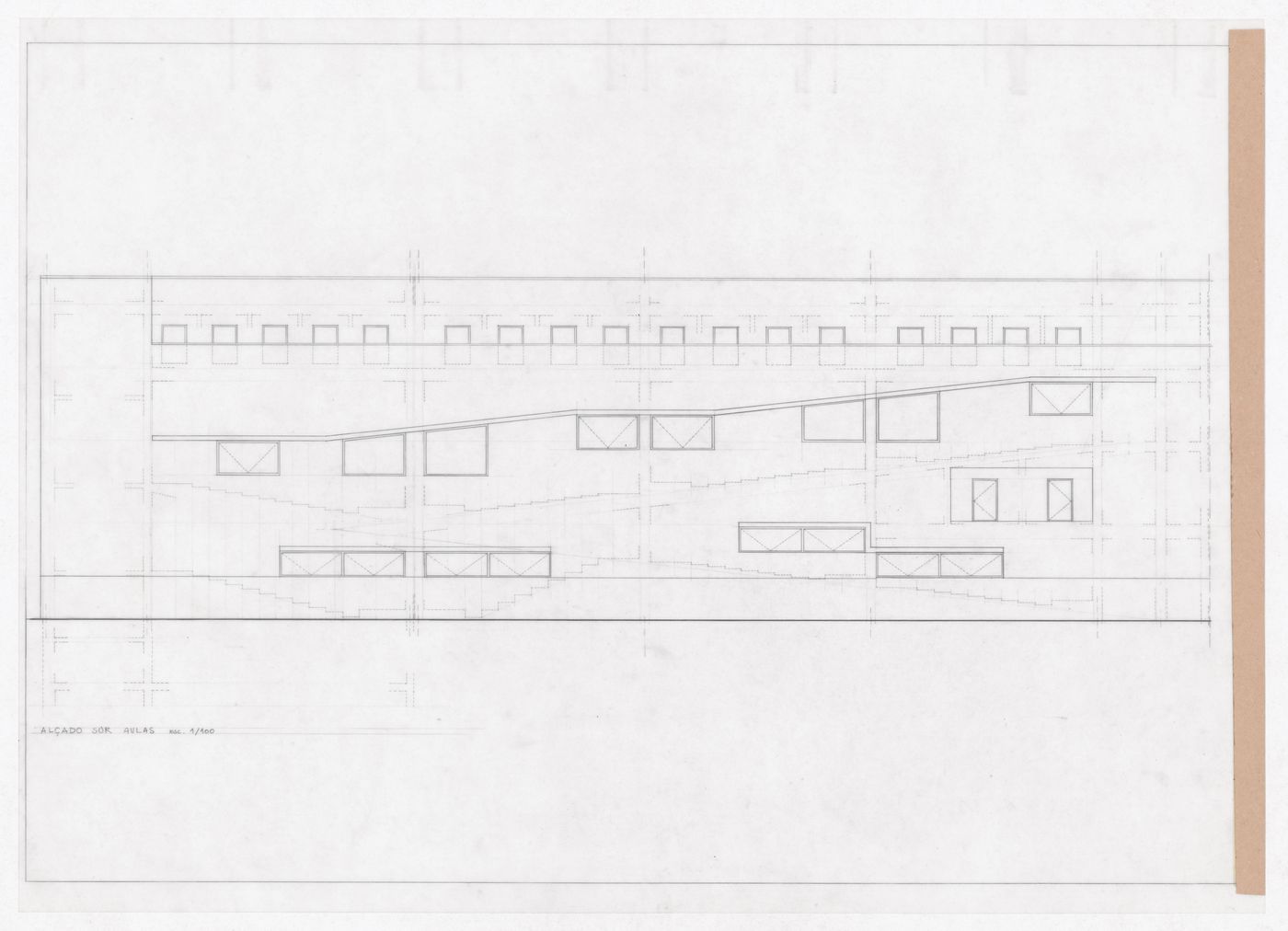 Classroom elevations for Faculdade de Ciências da Informação, Santiago de Compostela, Spain