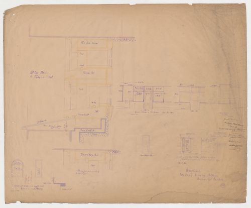 Monadnock and Kearsarge Buildings, Chicago: Elevations and sectional details for windows, interior doors, partitions and toilet compartments