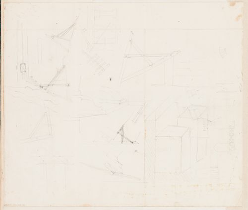 Sketches for unidentified wooden structures