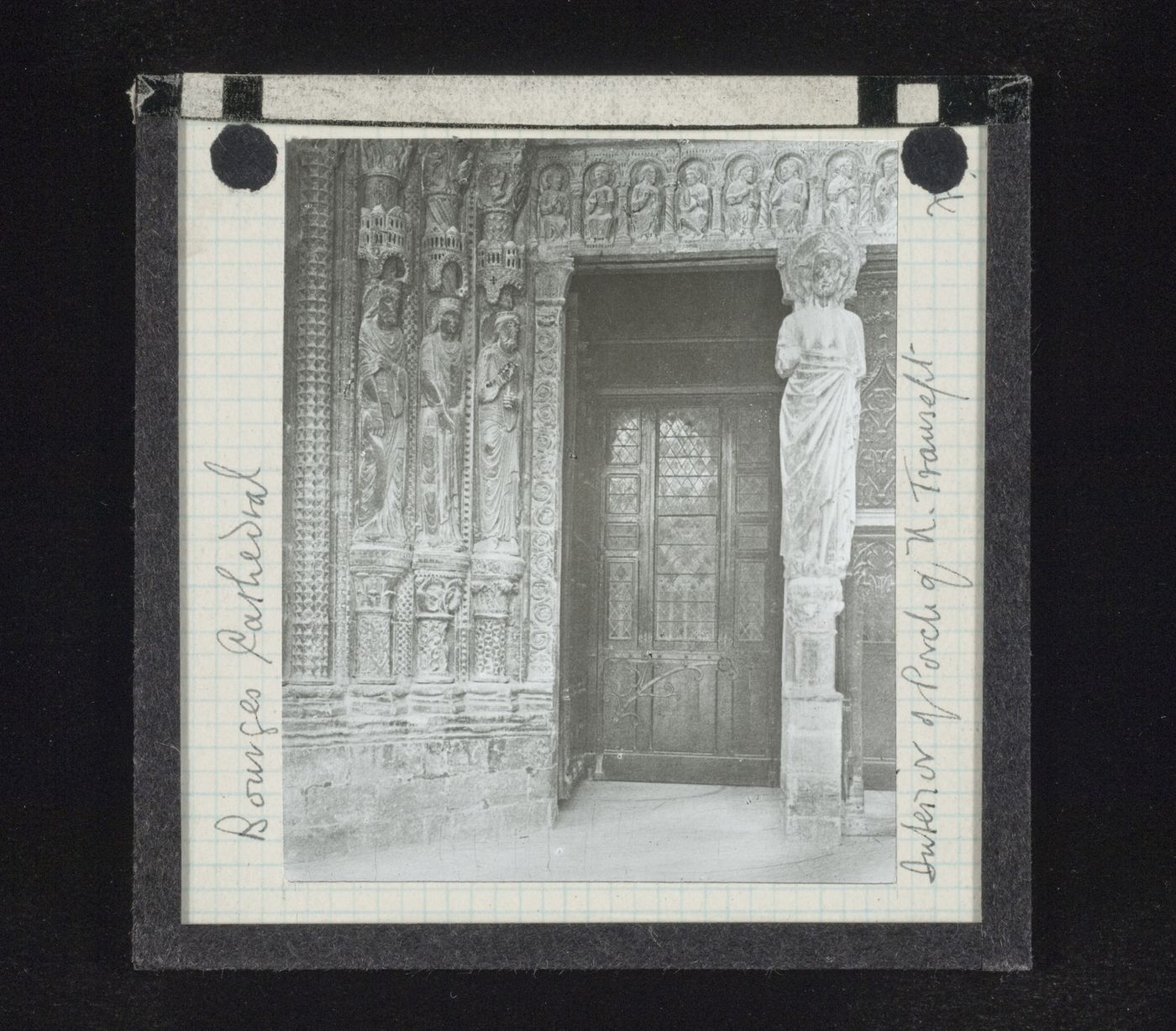 Interior view of porch of north transept of Cathédrale Saint-Etienne de Bourges, Bourges, France